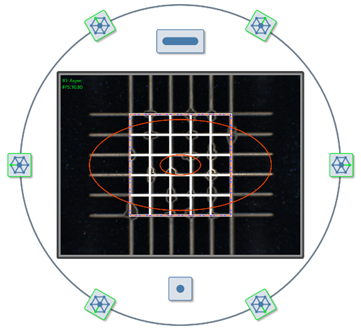 Crosscut preview with grid Crosscut preview with grid