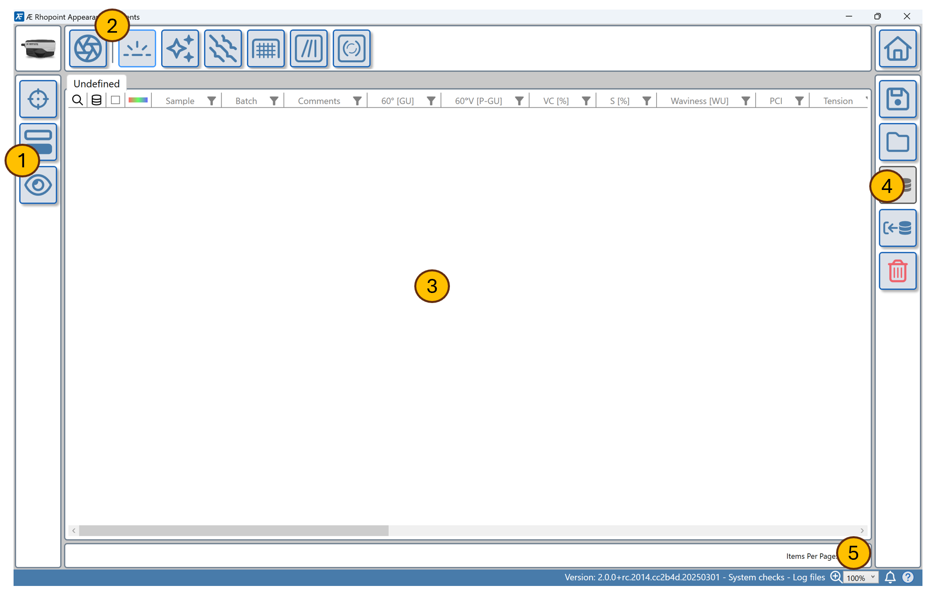 Main screen